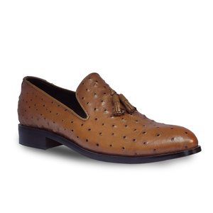 Bashwood Handmade Artificial Ostrich Leather Loafers